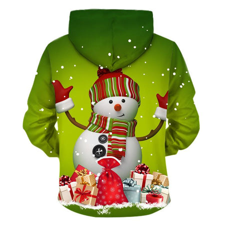 Unisex Men Women 2019 Christmas Ugly Cat Funny Snowman Christmas sweater Pockets  Funny Christmas Party