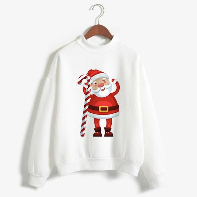 Fashion Christmas Sweater Black Long Sleeve Women Ladies Femme Harajuku Female Clothes Plus Size Winter New Year Pullover