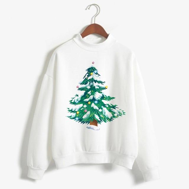 Fashion Christmas Sweater Black Long Sleeve Women Ladies Femme Harajuku Female Clothes Plus Size Winter New Year Pullover