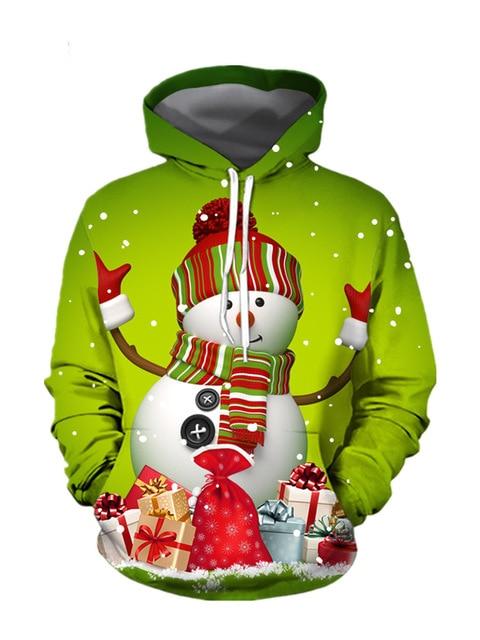 Unisex Men Women 2019 Christmas Ugly Cat Funny Snowman Christmas sweater Pockets  Funny Christmas Party