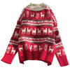 Women Knitted Christmas Sweater Autumn Winter New Loose Harajuku O-Neck Full Warm Wild Female Korean Version Pullover