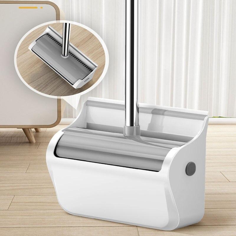 Stainless Steel Built-In Comb Rotating Broom