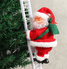 Christmas Santa Claus Electric Climb Ladder Hanging Decoration Christmas Tree Ornaments Funny New Year Kids Gifts Toys M810#