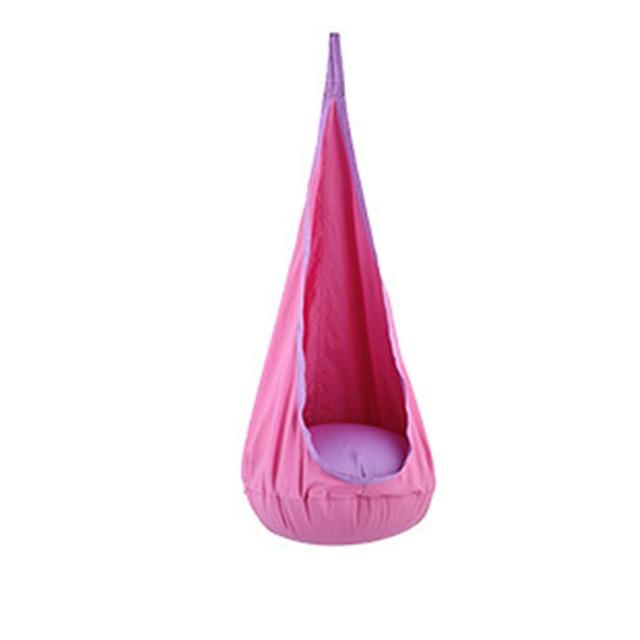 Swing Pod Children Roof Air Cushion Hammock Chair Courtyard Zipper Hanging Seat Home Space Saving Comfortable Indoor Tree