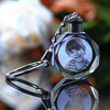 LASER ENGRAVED CRYSTAL GLASS KEY CHAIN