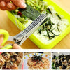 Multifunctional Muti Layers Stainless Steel Knives Multi-Layers KItchen Scissors Scallion Cutter Herb Laver Spices Cook Tool Cut