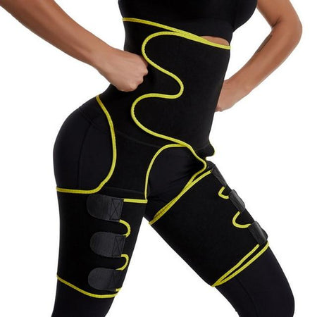 Women High Waist Thigh Trimmer Neoprene Sweat Shapewear Slimming Leg Body Shapers Adjustable Waist Trainer Slimming Belt