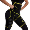 Women High Waist Thigh Trimmer Neoprene Sweat Shapewear Slimming Leg Body Shapers Adjustable Waist Trainer Slimming Belt