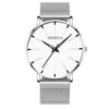 2020 Minimalist Men's Fashion Ultra Thin Watches Simple Men Business Stainless Steel Mesh Belt Quartz Watch Relogio Masculino