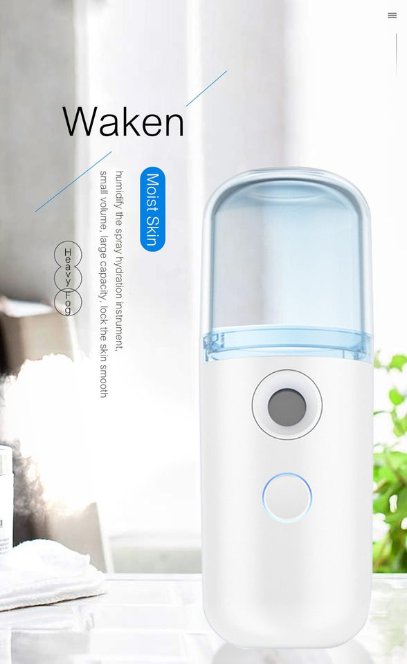 Mini Nano Face Steamer USB Nebulizer Facial Sprayer Humidifier Hydrating Anti-aging Wrinkle Women Beauty Skin Care Disinfect
