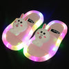 Summer fashion children's slippers boys and girls indoor and outdoor soft soles non-slip baby web celebrity luminous shoes