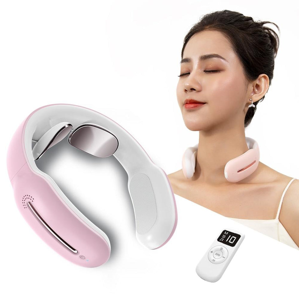 Smart Electric Neck and Shoulder Massager Low Frequency Magnetic Therapy Pulse Pain Relief Relaxation Vertebra Physiotherapy