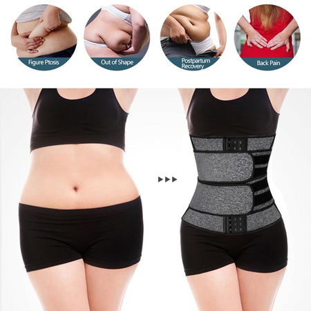 Faja Shapewear Neoprene Sauna Waist Trainer Corset Sweat Belt for Women Weight Loss Compression Trimmer Workout Fitness