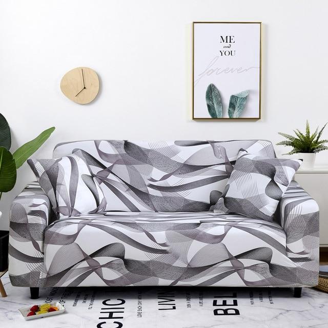 Stretch Slipcovers Sectional Elastic Stretch Sofa Cover for Living Room Couch Cover L shape Armchair Cover Single/Two/Three seat