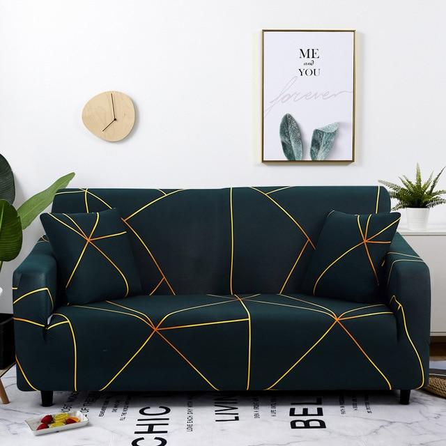Stretch Slipcovers Sectional Elastic Stretch Sofa Cover for Living Room Couch Cover L shape Armchair Cover Single/Two/Three seat