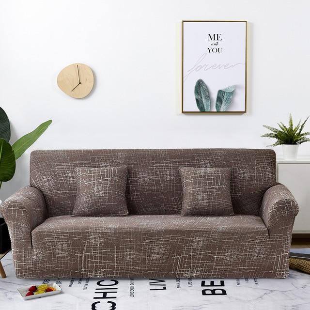 Stretch Slipcovers Sectional Elastic Stretch Sofa Cover for Living Room Couch Cover L shape Armchair Cover Single/Two/Three seat