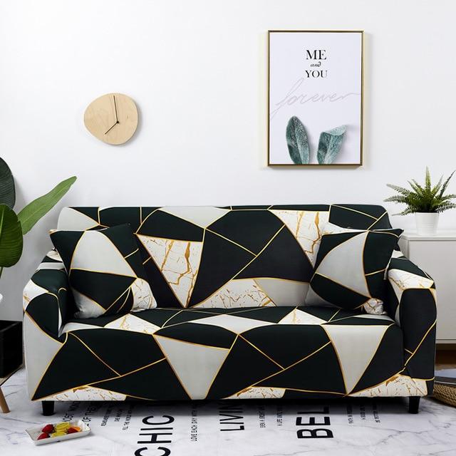 Stretch Slipcovers Sectional Elastic Stretch Sofa Cover for Living Room Couch Cover L shape Armchair Cover Single/Two/Three seat