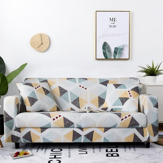 Stretch Slipcovers Sectional Elastic Stretch Sofa Cover for Living Room Couch Cover L shape Armchair Cover Single/Two/Three seat