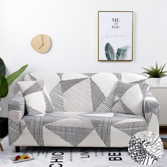 Stretch Slipcovers Sectional Elastic Stretch Sofa Cover for Living Room Couch Cover L shape Armchair Cover Single/Two/Three seat