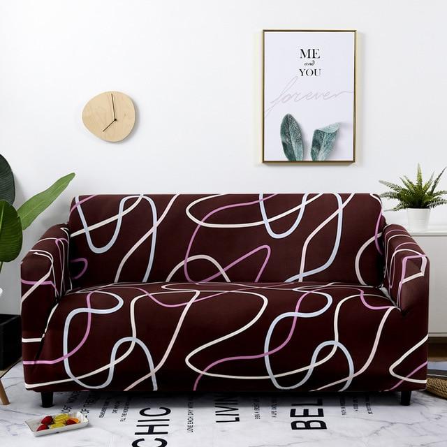 Stretch Slipcovers Sectional Elastic Stretch Sofa Cover for Living Room Couch Cover L shape Armchair Cover Single/Two/Three seat
