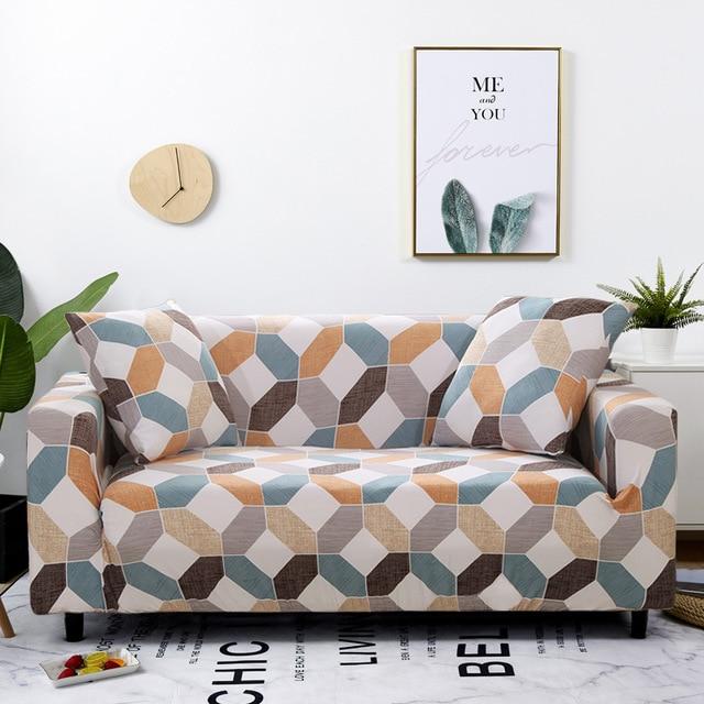 Stretch Slipcovers Sectional Elastic Stretch Sofa Cover for Living Room Couch Cover L shape Armchair Cover Single/Two/Three seat