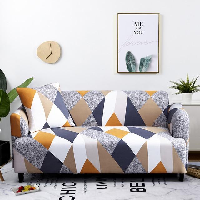Stretch Slipcovers Sectional Elastic Stretch Sofa Cover for Living Room Couch Cover L shape Armchair Cover Single/Two/Three seat