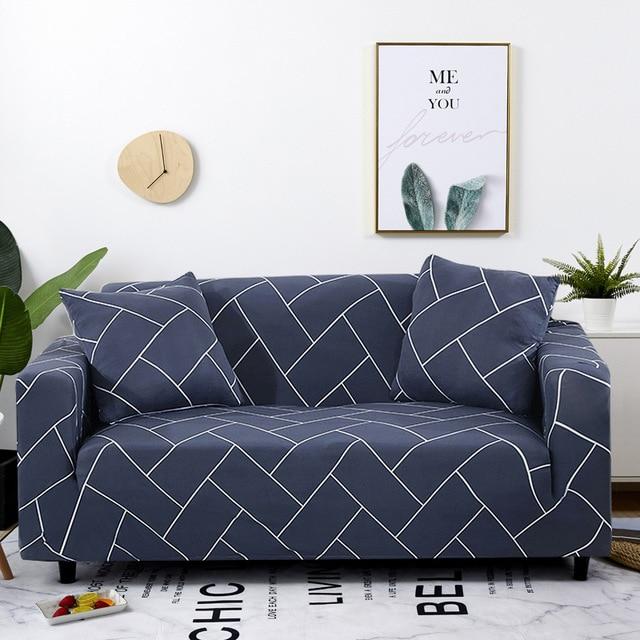 Stretch Slipcovers Sectional Elastic Stretch Sofa Cover for Living Room Couch Cover L shape Armchair Cover Single/Two/Three seat