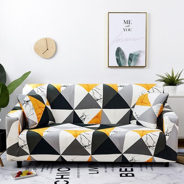 Stretch Slipcovers Sectional Elastic Stretch Sofa Cover for Living Room Couch Cover L shape Armchair Cover Single/Two/Three seat
