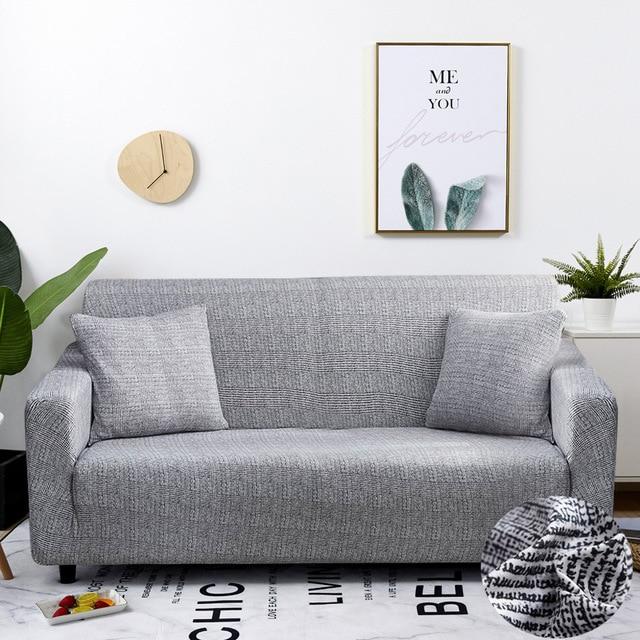 Stretch Slipcovers Sectional Elastic Stretch Sofa Cover for Living Room Couch Cover L shape Armchair Cover Single/Two/Three seat