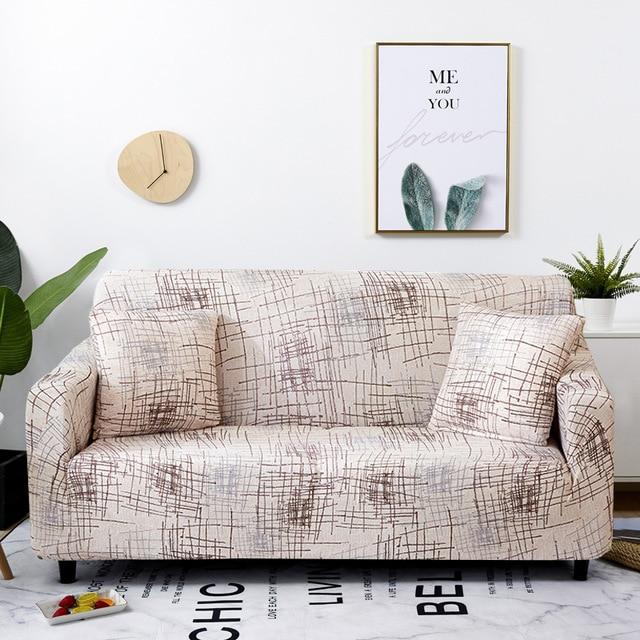Stretch Slipcovers Sectional Elastic Stretch Sofa Cover for Living Room Couch Cover L shape Armchair Cover Single/Two/Three seat