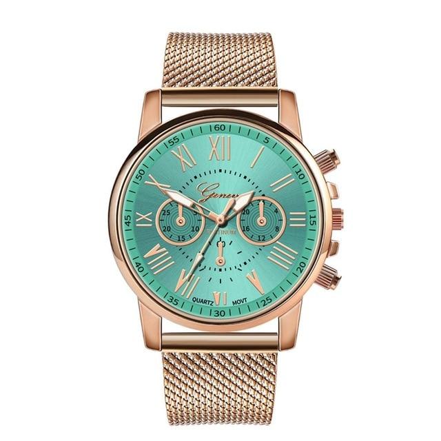 Men Women Leather Strap Line Analog Quartz Ladies Wrist Watches Fashion Watch Women's Watches Brand Luxury Watch