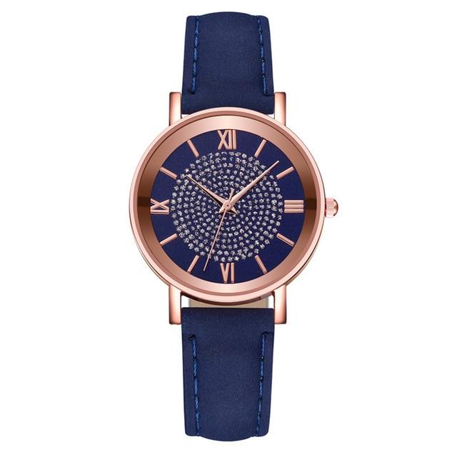 Men Women Leather Strap Line Analog Quartz Ladies Wrist Watches Fashion Watch Women's Watches Brand Luxury Watch