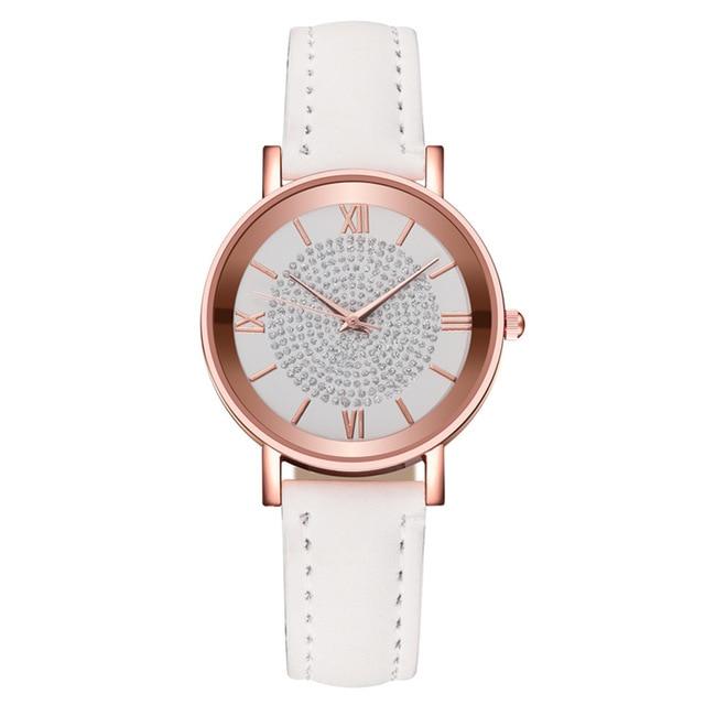 Men Women Leather Strap Line Analog Quartz Ladies Wrist Watches Fashion Watch Women's Watches Brand Luxury Watch