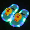 Summer fashion children's slippers boys and girls indoor and outdoor soft soles non-slip baby web celebrity luminous shoes