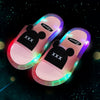 Summer fashion children's slippers boys and girls indoor and outdoor soft soles non-slip baby web celebrity luminous shoes