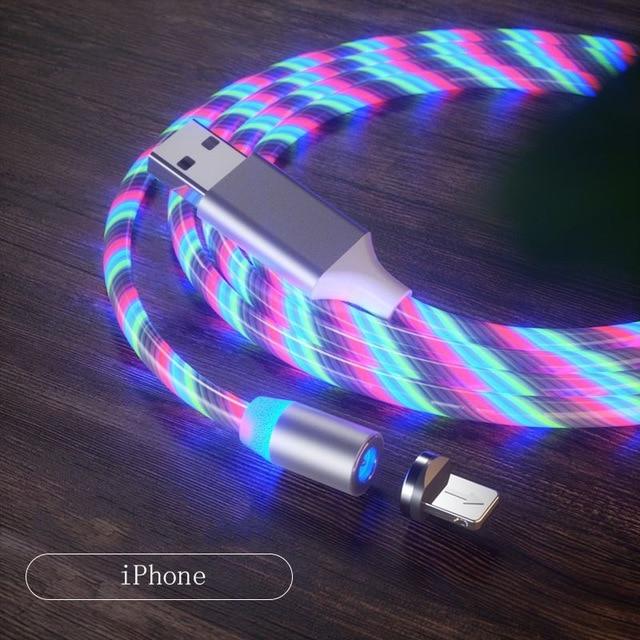 USB phone cable car data line Car phone charging cable fast charging 360 degree magnetic data line  auto accessories