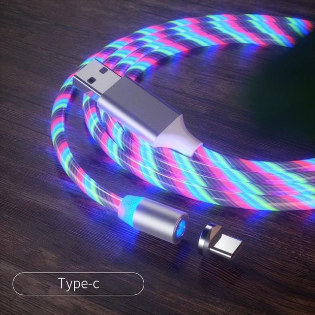 USB phone cable car data line Car phone charging cable fast charging 360 degree magnetic data line  auto accessories