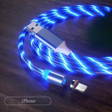 USB phone cable car data line Car phone charging cable fast charging 360 degree magnetic data line  auto accessories