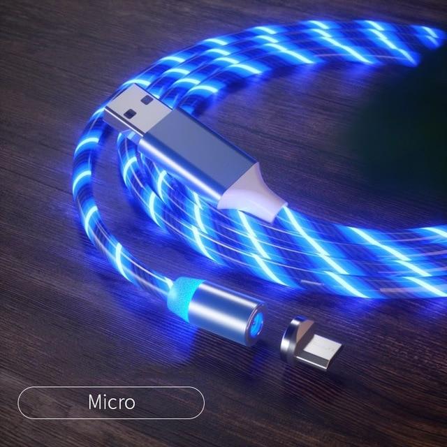 USB phone cable car data line Car phone charging cable fast charging 360 degree magnetic data line  auto accessories