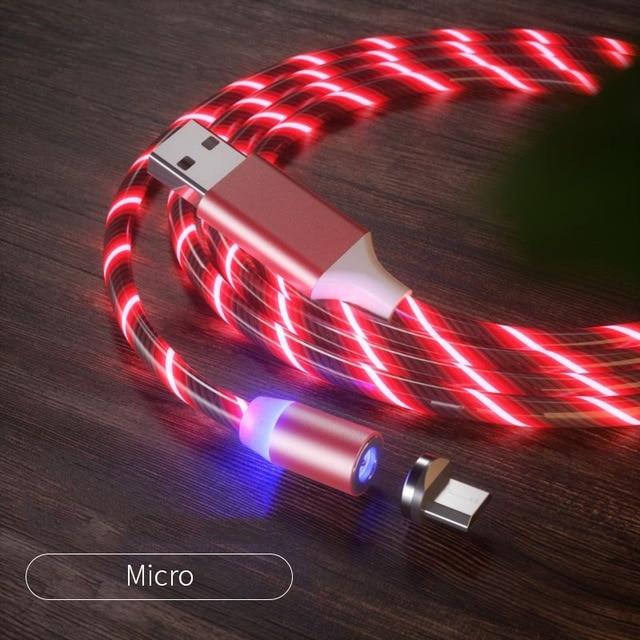 USB phone cable car data line Car phone charging cable fast charging 360 degree magnetic data line  auto accessories