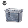 Plastic Double Sealed Drain Storage Box Refrigerator Fruit Vegetable Drain Storage Containers With Lid Kitchen Fridge Organizer