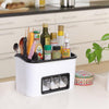 Multifunctional Storage Rack Seasoning Box Organizer Kitchen Spices Sauce Knife Holder Kitchen Containers Shelves Kitchen Shelf