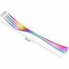 Spklifey Rainbow Cutlery Black Dinnerware Set 304 Stainless Steel Cutlery Set Knife Fork Spoon Tableware Wedding Silverware Set