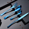 Spklifey Rainbow Cutlery Black Dinnerware Set 304 Stainless Steel Cutlery Set Knife Fork Spoon Tableware Wedding Silverware Set