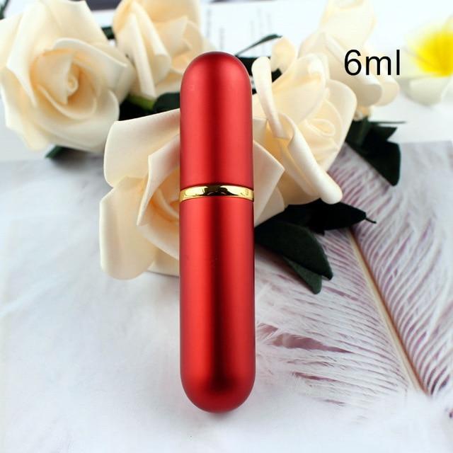1PC 5ml 6ml Perfume Spray Bottle Portable Refillable Glass Bottle Empty Cosmetic Containers Travel Aluminum Perfume Atomizer