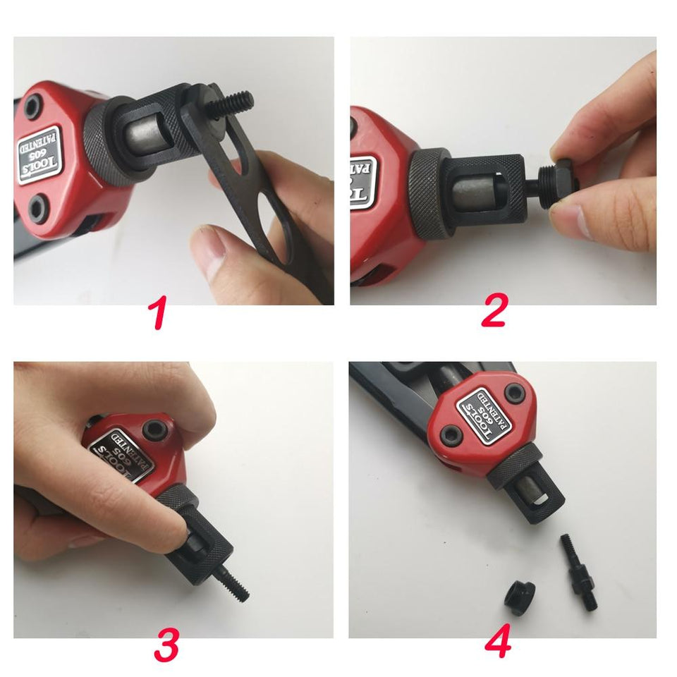 Premium Automatic Rivet Tool Set / DOUBLE HANDLE RIVETING TOOL