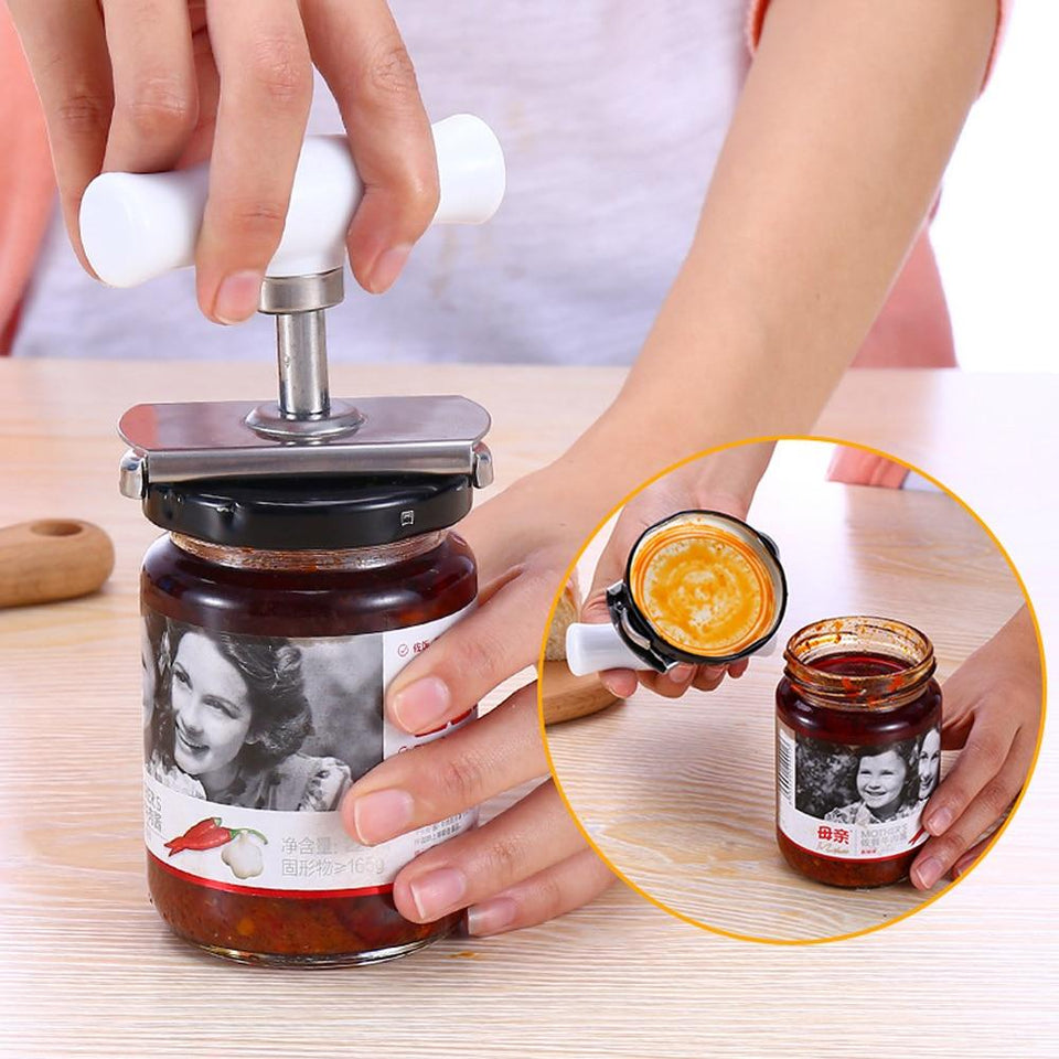 Adjustable Multi-function Bottle Cap Opener Stainless Steel Lids Off Jar Opener Labor-saving Screw Can Opener for Kitchen Gadget