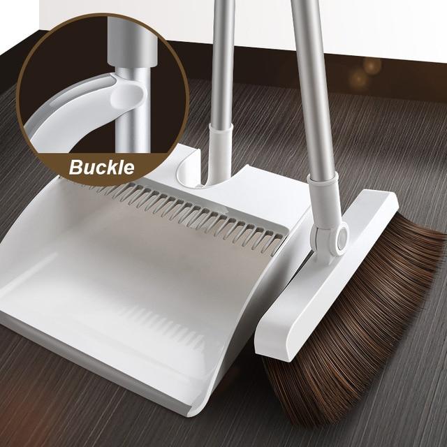Stainless Steel Built-In Comb Rotating Broom