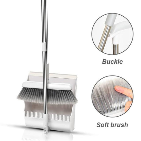 Stainless Steel Built-In Comb Rotating Broom