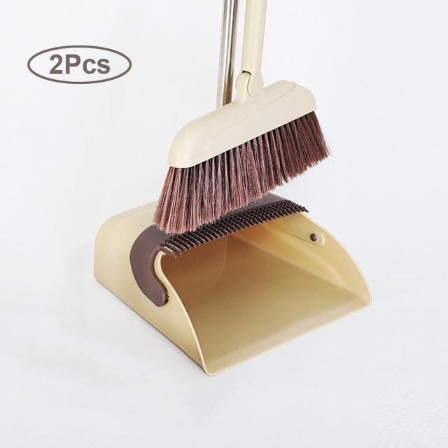Stainless Steel Built-In Comb Rotating Broom